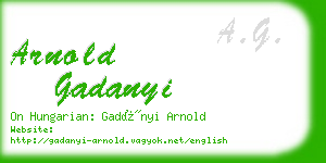 arnold gadanyi business card